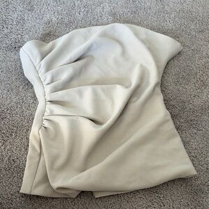 Abercrombie & Fitch Beige Strapless Top